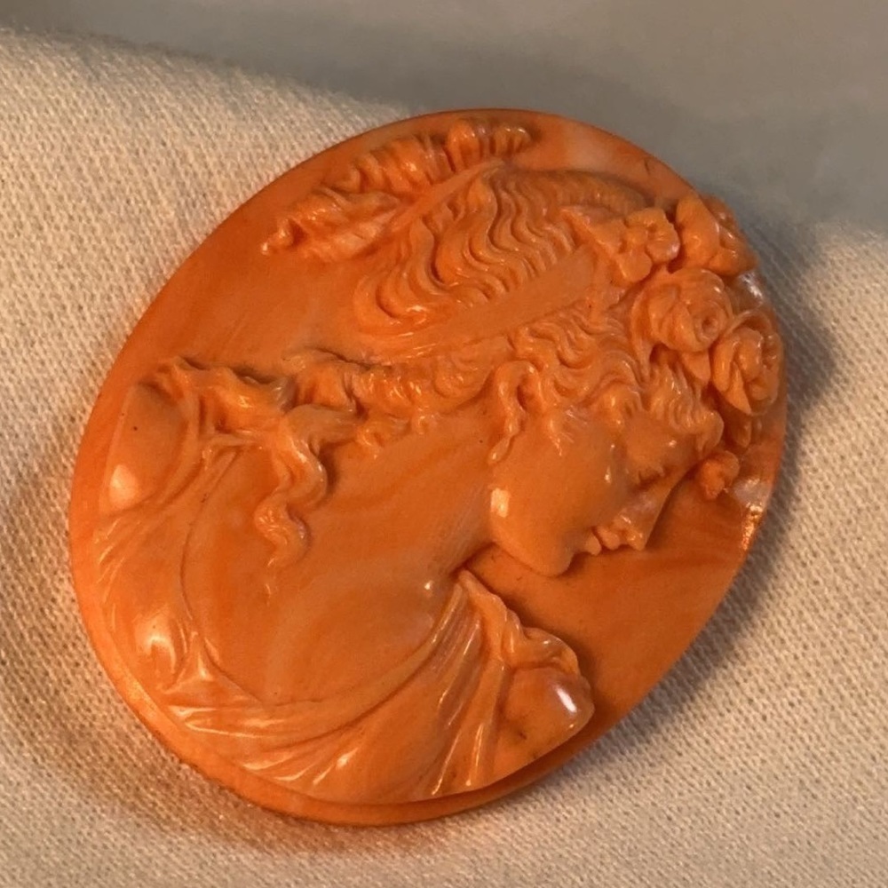 COPY - antique edwardian carved coral